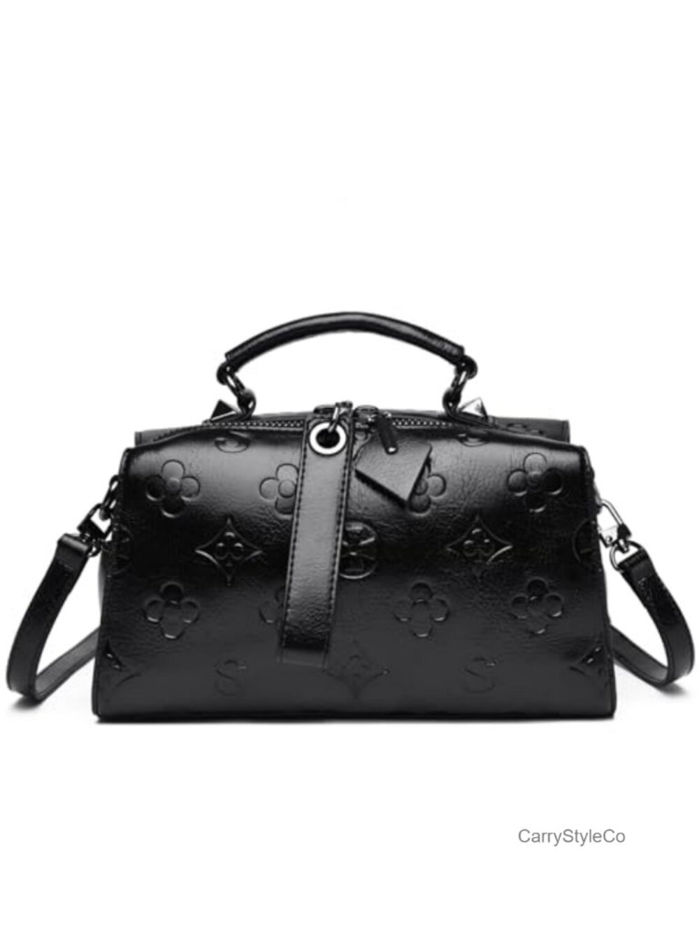 Faux Leather Small Crossbody Satchel Purse Top Handle Multi-Way Bag
